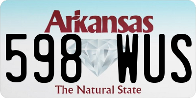 AR license plate 598WUS