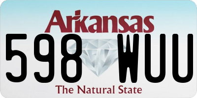 AR license plate 598WUU