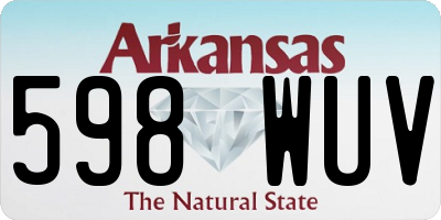 AR license plate 598WUV