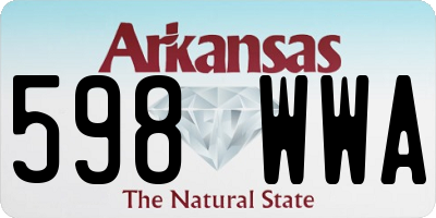 AR license plate 598WWA