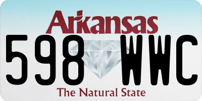 AR license plate 598WWC