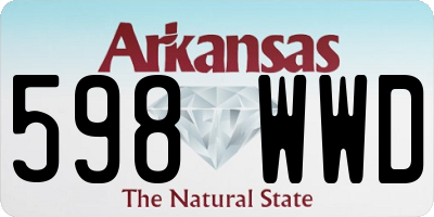 AR license plate 598WWD