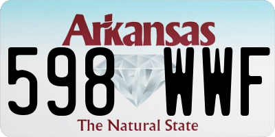 AR license plate 598WWF