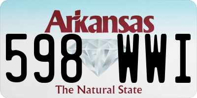 AR license plate 598WWI