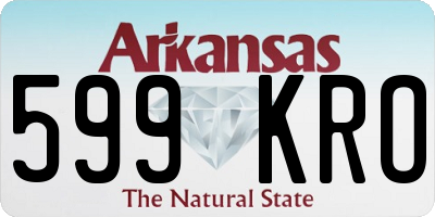 AR license plate 599KRO