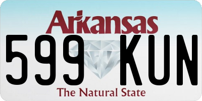 AR license plate 599KUN
