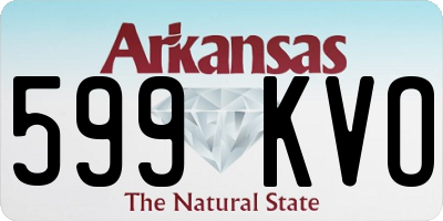 AR license plate 599KVO