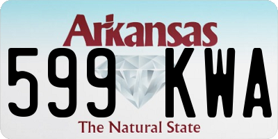 AR license plate 599KWA