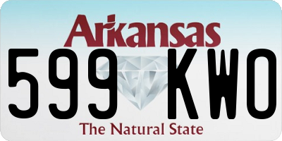 AR license plate 599KWO
