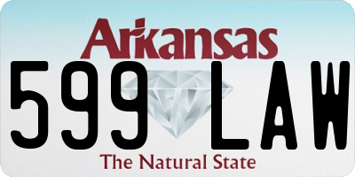 AR license plate 599LAW