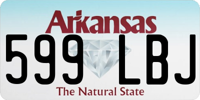 AR license plate 599LBJ