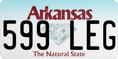 AR license plate 599LEG