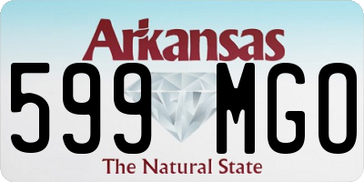 AR license plate 599MGO