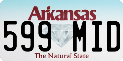 AR license plate 599MID