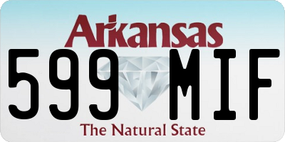 AR license plate 599MIF