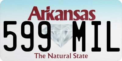 AR license plate 599MIL