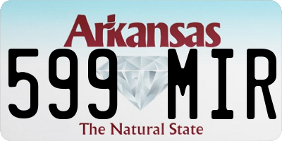 AR license plate 599MIR