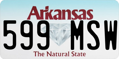 AR license plate 599MSW