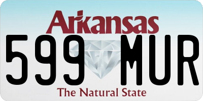AR license plate 599MUR