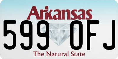 AR license plate 599OFJ
