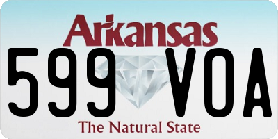 AR license plate 599VOA