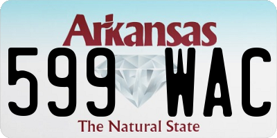 AR license plate 599WAC