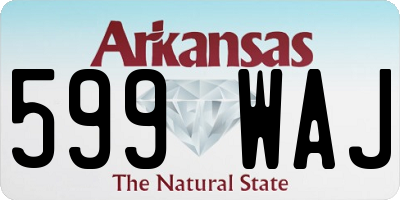 AR license plate 599WAJ