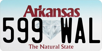 AR license plate 599WAL