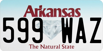 AR license plate 599WAZ