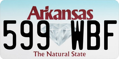AR license plate 599WBF