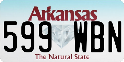 AR license plate 599WBN