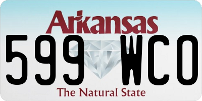 AR license plate 599WCO