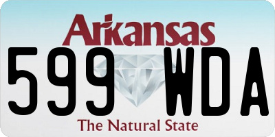 AR license plate 599WDA