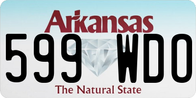 AR license plate 599WDO