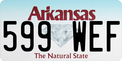 AR license plate 599WEF