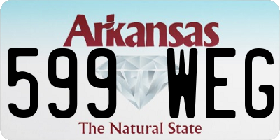 AR license plate 599WEG