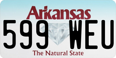 AR license plate 599WEU