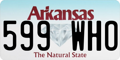 AR license plate 599WHO