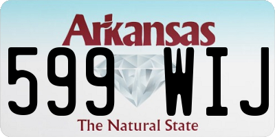 AR license plate 599WIJ