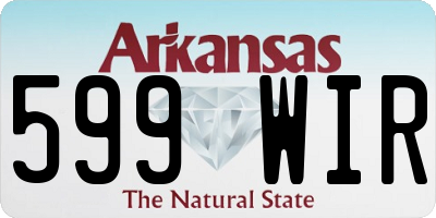 AR license plate 599WIR