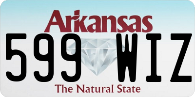 AR license plate 599WIZ