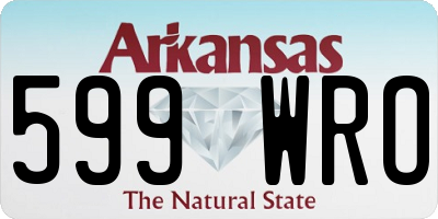 AR license plate 599WRO