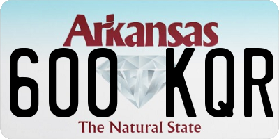 AR license plate 600KQR