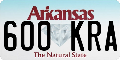 AR license plate 600KRA
