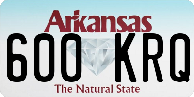 AR license plate 600KRQ