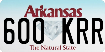AR license plate 600KRR