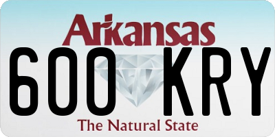 AR license plate 600KRY
