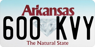 AR license plate 600KVY