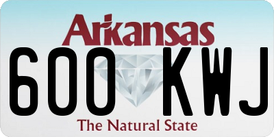 AR license plate 600KWJ