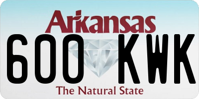 AR license plate 600KWK